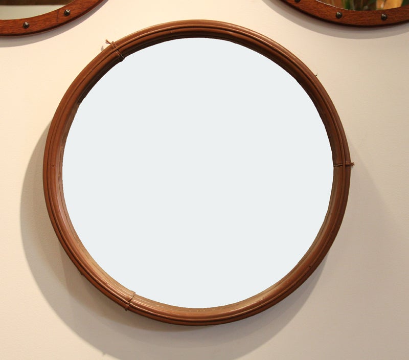 leather framed mirrors