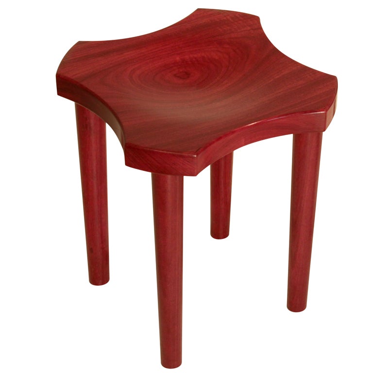 Brazilian "Lotus" stool from the "Oro" collection by Rodrigo Calixto For Sale