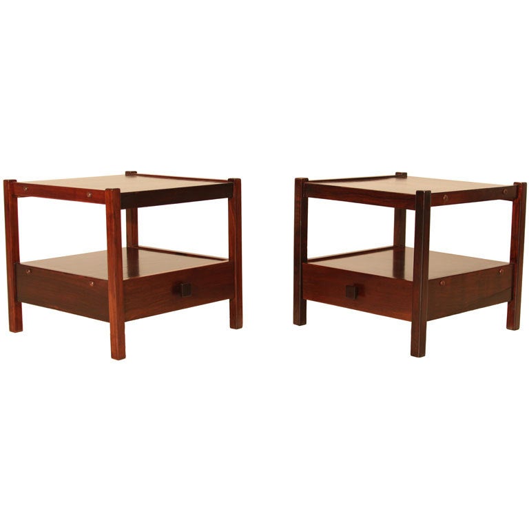 Mid-Century Celina Moveis Covina Wood Side Tables For Sale