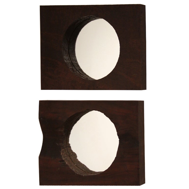 Organic Modern Brazilian Reclaimed Ipe Wood Mirrors For Sale