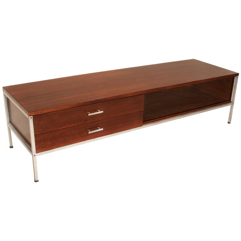 Paul McCobb Coffee Table with Shelf and Two Drawers For Sale