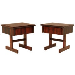 Pair of Petite Rosewood Side Tables or Night Stands