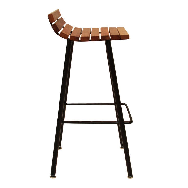 Contemporary The Slat Bar Stool in Lacewood by Thomas Hayes Studio