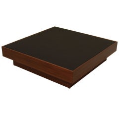 The Quadrar Leather Coffee Table by Thomas Hayes Studio 10