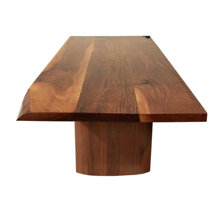Contemporary The Jantar Alloy Dining Table in Walnut by Thomas Hayes Studio