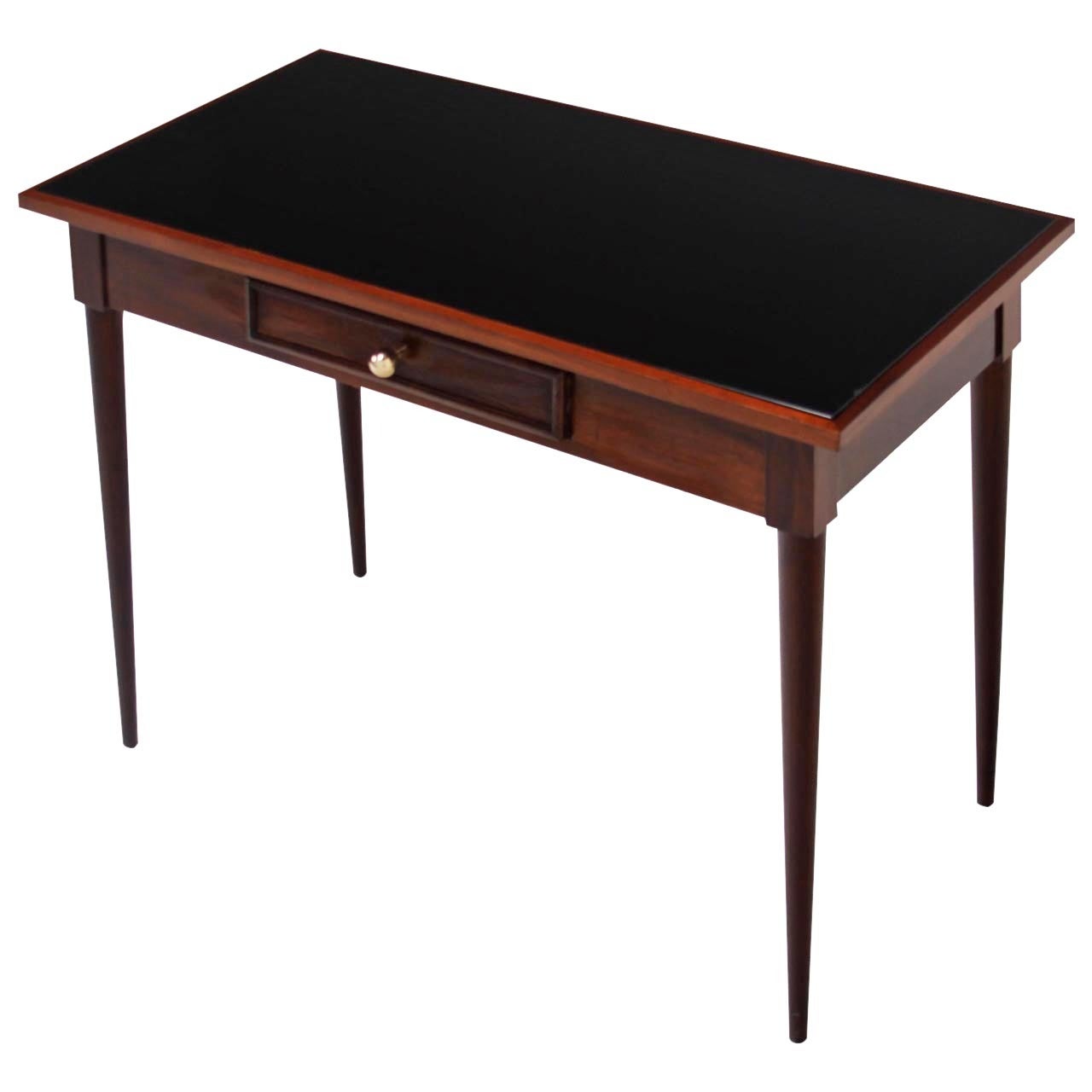 Giuseppe Scapinelli for Tepperman Freijo Table with Black Glass For Sale