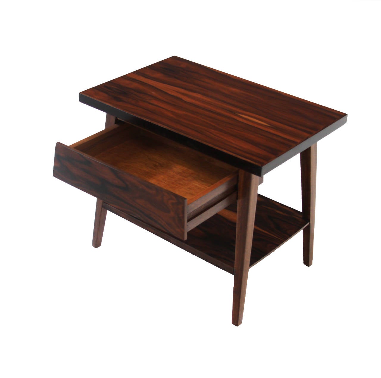 Mid-20th Century Pair of Vintage Rosewood Side Tables or Nightstands