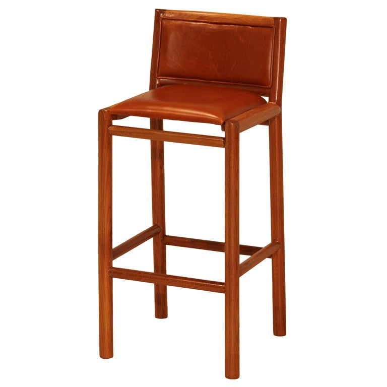 Set of Solid Wood Bar Stools by Celina Moveis Decoracoes For Sale