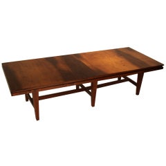 Massive Brazilian old growth Imbuia wood dining table