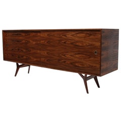 The Tracy Credenza in Rosewood w/ sculptural legs by Thomas Hayes Studio