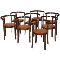Set of 8 Vintage Danish Birch Dining Chairs by Magnus Olesen