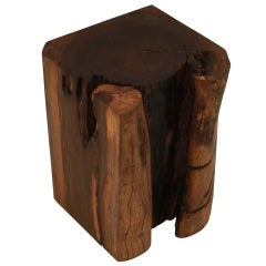 Massive solid Jatoba stool/side table by Tunico T.