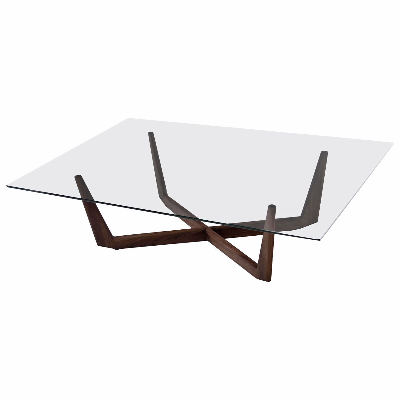 The Speer Coffee Table in Solid Walnut by Thomas Hayes Studio For Sale
