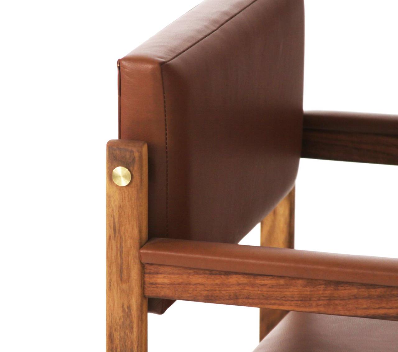 Oiled The Basic Pivot Back Arm Chair by Thomas Hayes Studio For Sale