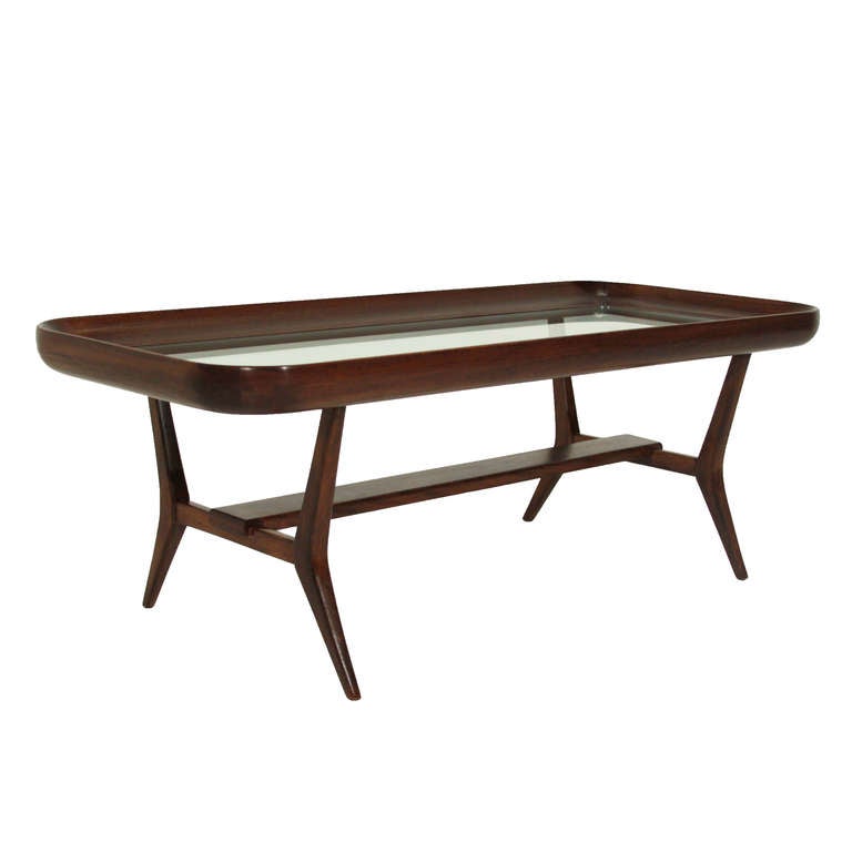 Sculptural Glass Coffee Table By Guiseppi Scapinelli