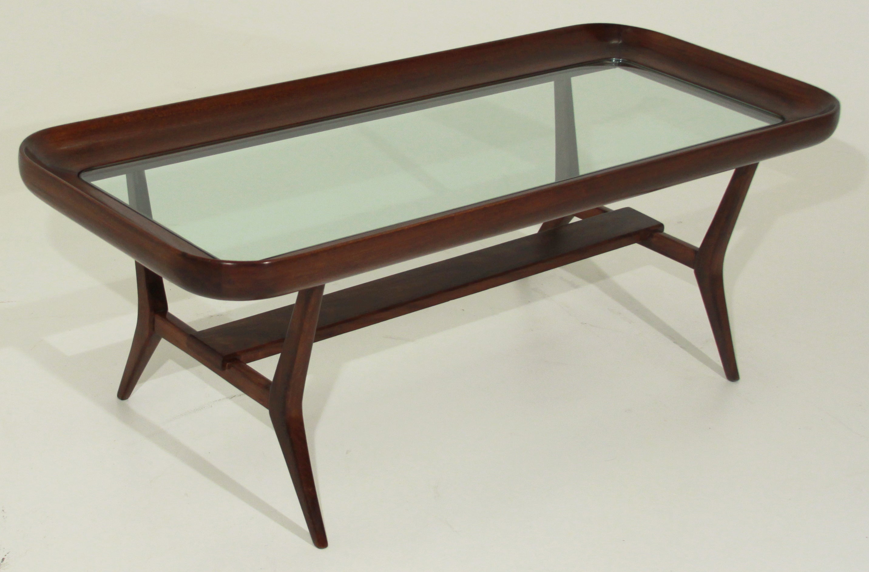 Sculptural Glass Coffee Table By Guiseppi Scapinelli For Sale