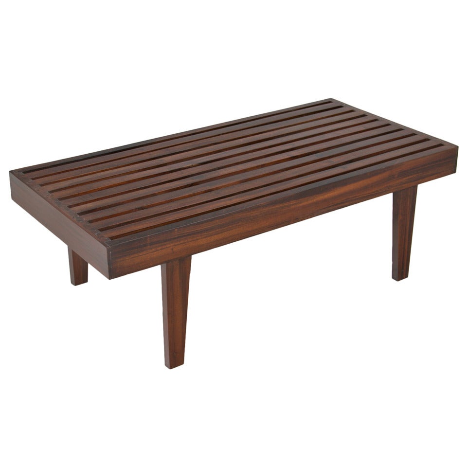 Solid Brazilian Exotic Hardwood Coffee Table For Sale