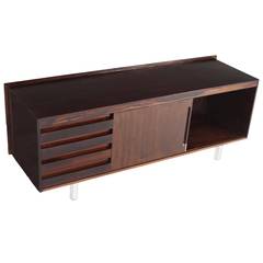 Rosewood Credenza with Chrome Legs from Brazil