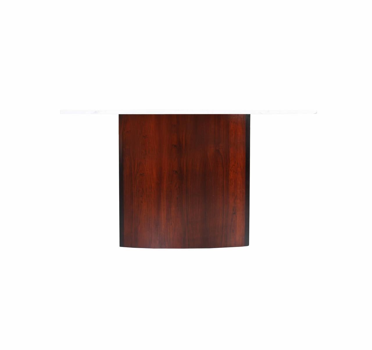 Rosewood and Marble Dining Table by Joaquim Tenreiro 2