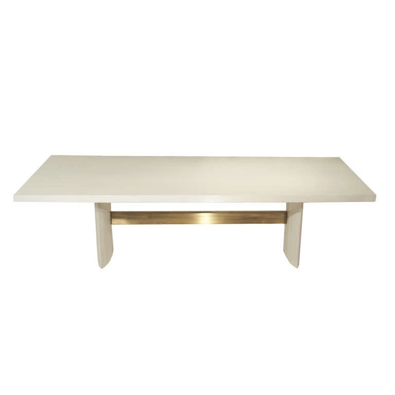 American Custom Jantar Alloy Dining Table with Leaves