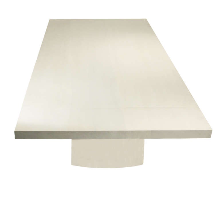 Contemporary Custom Jantar Alloy Dining Table with Leaves