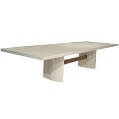 Custom Jantar Alloy Dining Table with Leaves