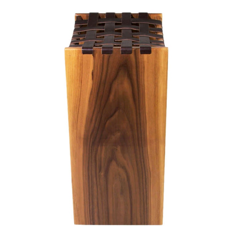 The Plank Stool in Solid Walnut by Thomas Hayes Studio 2