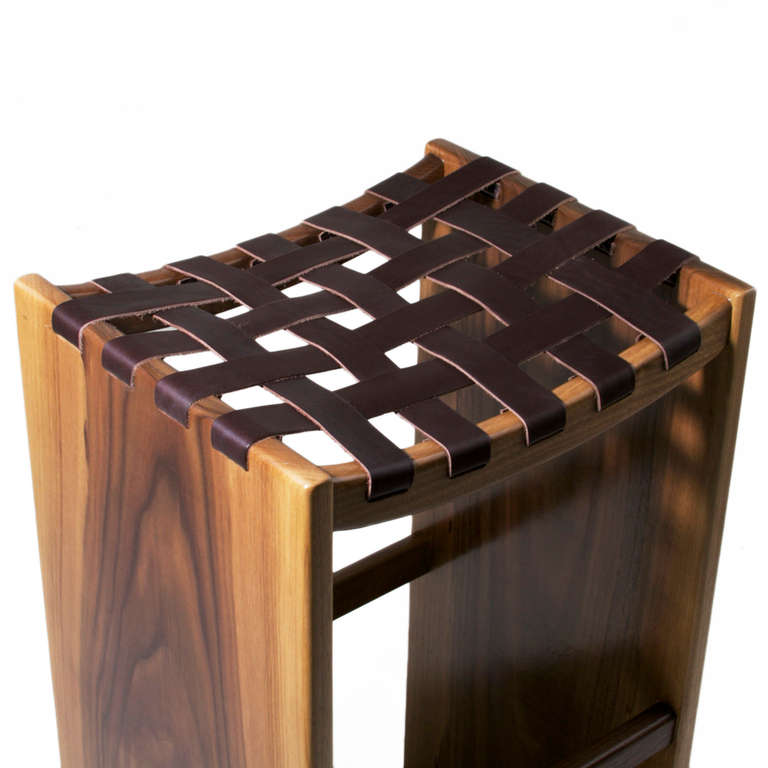 The Plank Stool in Solid Walnut by Thomas Hayes Studio 3