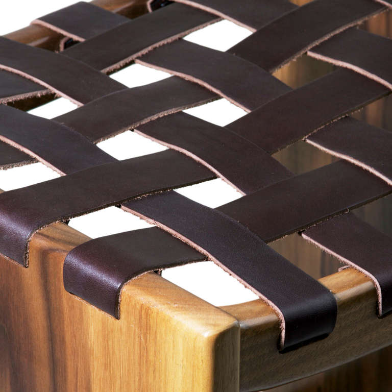 The Plank Stool in Solid Walnut by Thomas Hayes Studio 4
