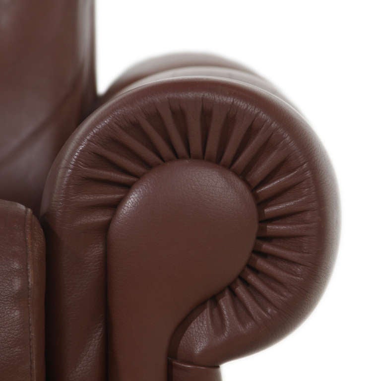 Mid-20th Century Vintage Swedish distressed leather sofa