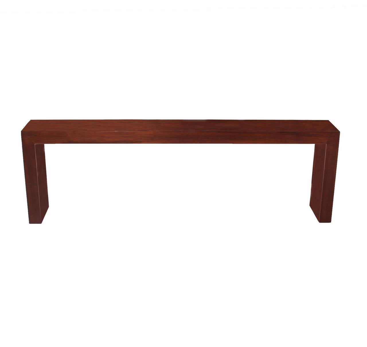 Mid-20th Century Minimalist Imbuia Console Tables from Brazil For Sale