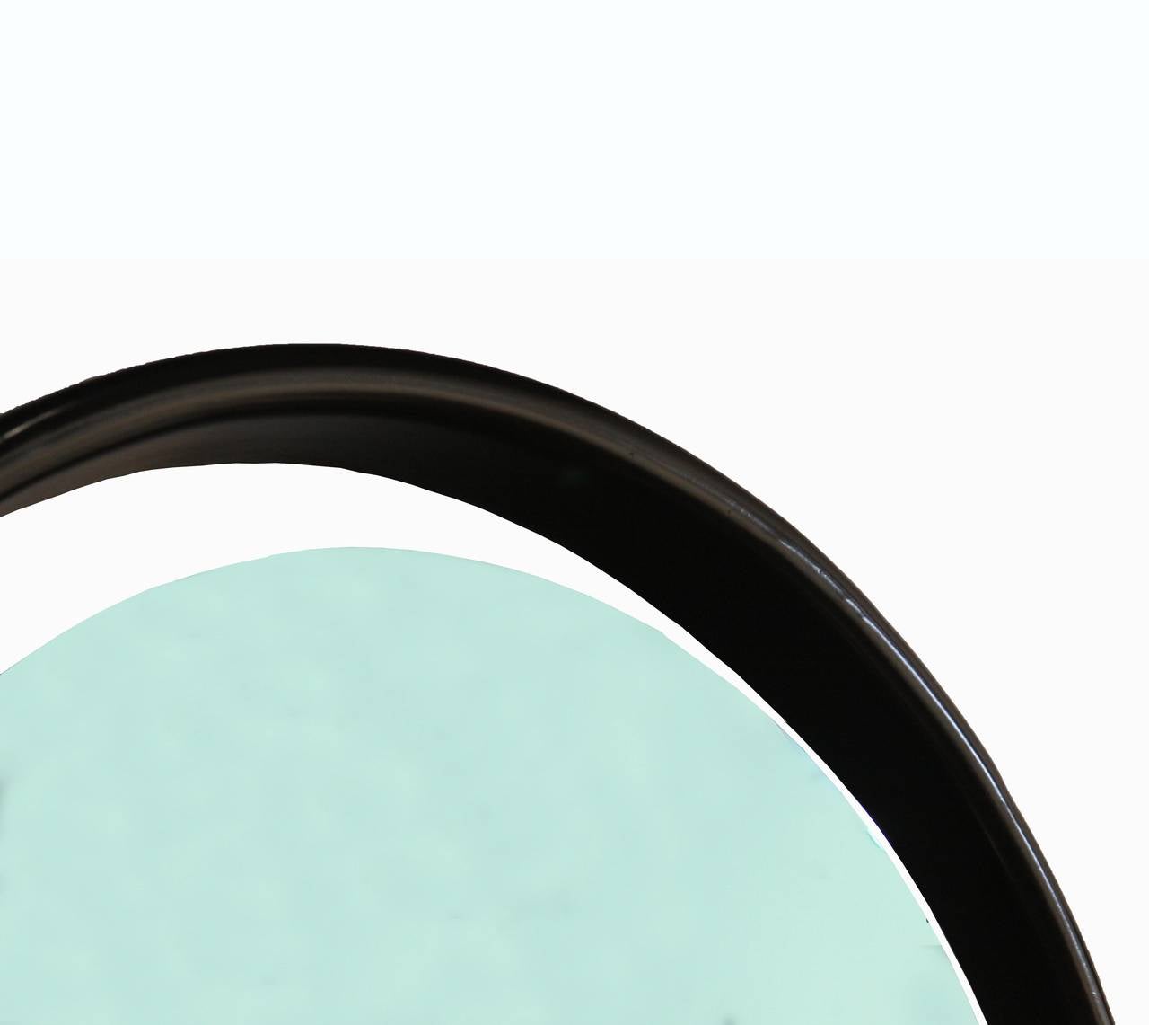 round mirror black frame