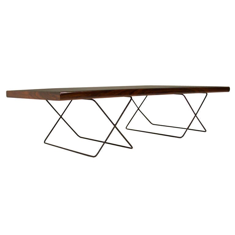 Mid-20th Century Large Brazilian Rosewood Coffee Table by Jorge Zalszupin