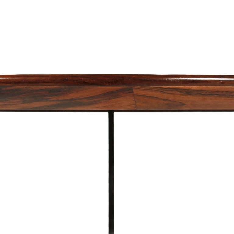 Vintage oval Rosewood dining table from Brazil 1
