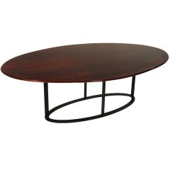 Vintage oval Rosewood dining table from Brazil