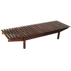 Solid Rosewood "Mucki" Bench by Sergio Rodrigues