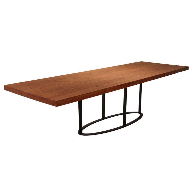 Custom solid Cumaru wood dining table by Thomas Hayes Studio at 1stDibs