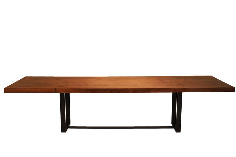 Custom solid Cumaru wood dining table by Thomas Hayes Studio at 1stDibs