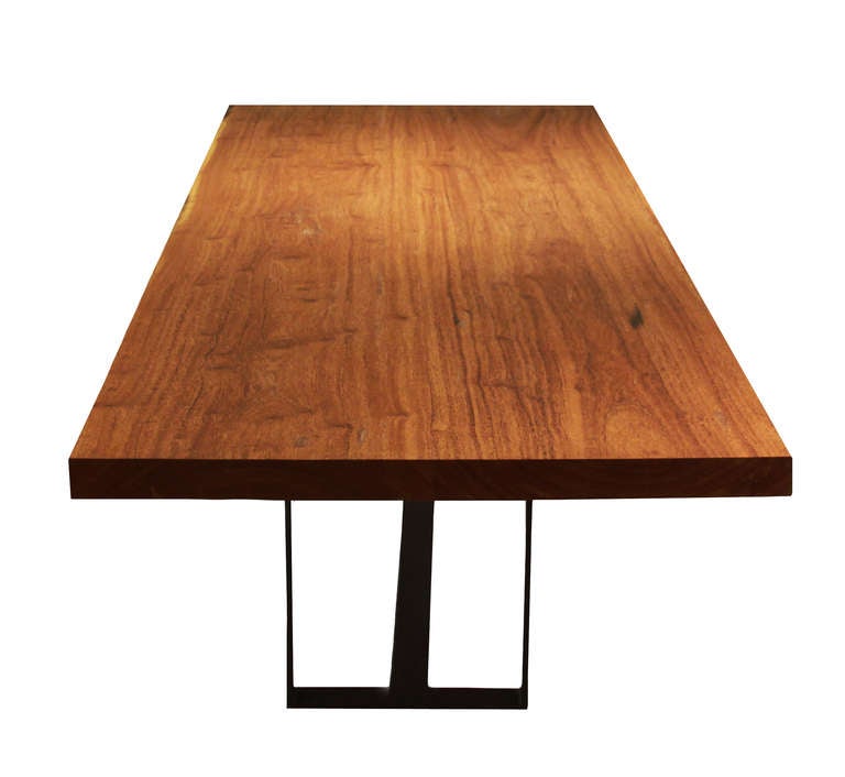 Custom solid Cumaru wood dining table by Thomas Hayes Studio at 1stDibs