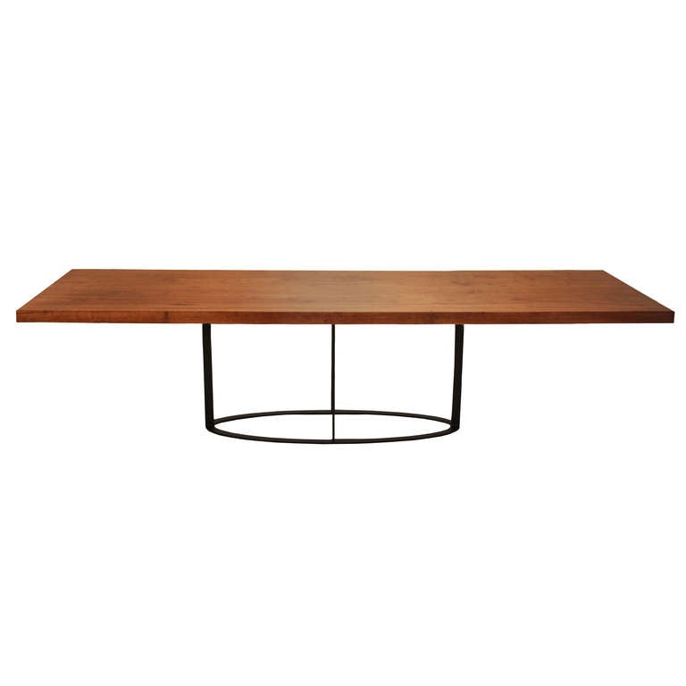 Custom solid Cumaru wood dining table by Thomas Hayes Studio at 1stDibs