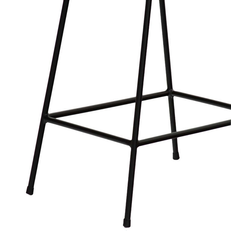 Iron The Scoop Stool with Back by Thomas Hayes Studio