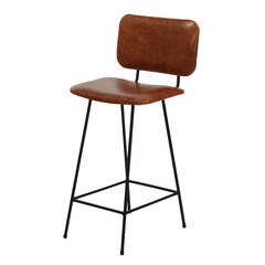 The Scoop Stool with Back by Thomas Hayes Studio