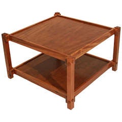 Organic Modern Brazilian Peroba De Campos Wood Coffee Table by Celina