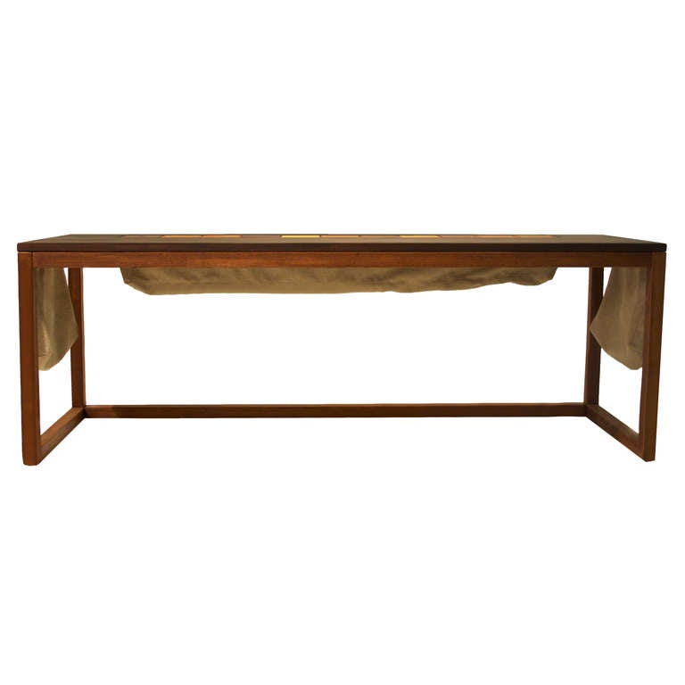 Vintage Brazilian Rodrigo Calixto "Membeca" Exotic Hardwood Desk