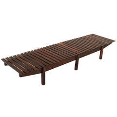 Solid Rosewood "Mucki" Bench by Sergio Rodrigues 7