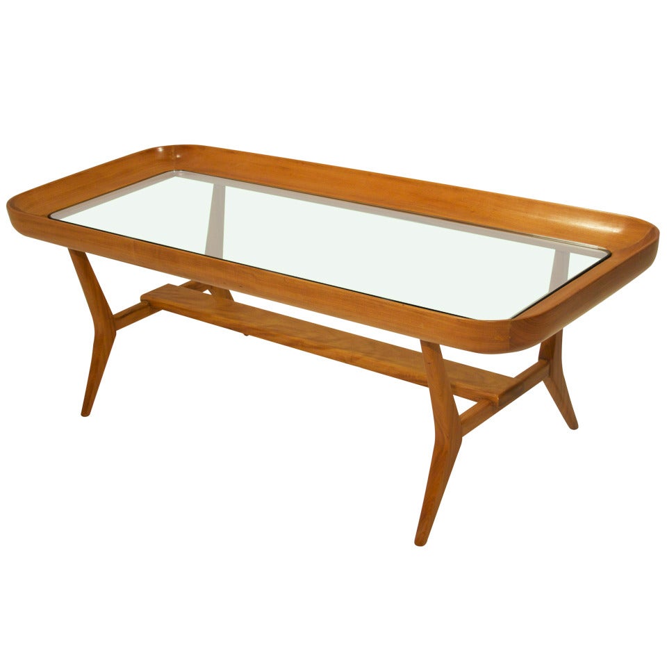 Sculptural Glass Coffee Table By Guiseppi Scapinelli at 1stDibs