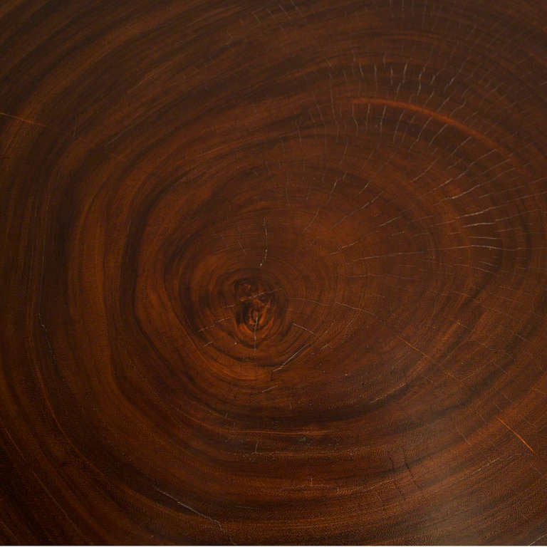 Custom Caro Caro wood tree round coffee table by Thomas Hayes Studio 1
