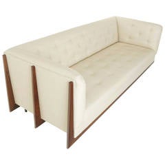 Hanna Sofa with Walnut Spines and Bronze Legs by Thomas Hayes Studio