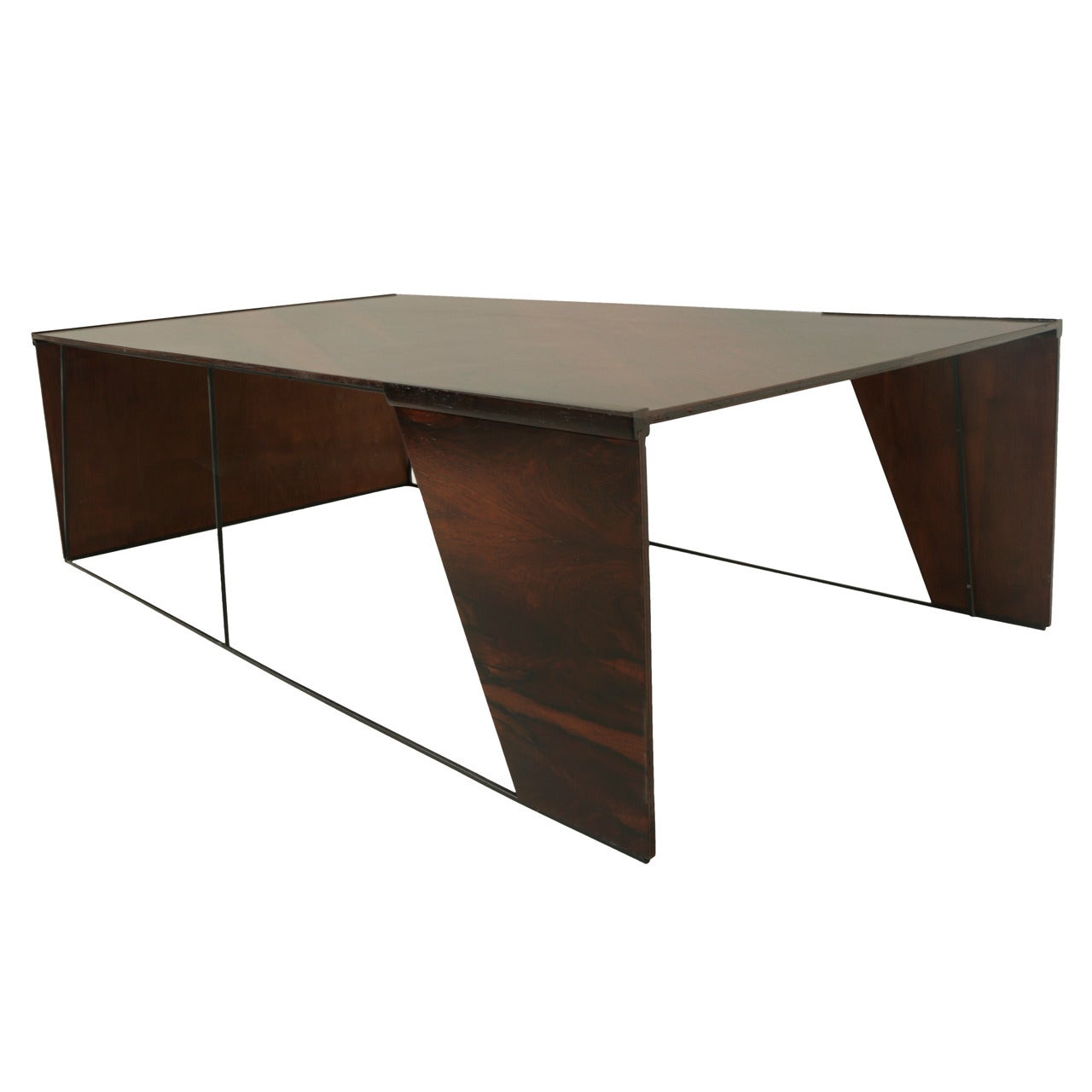 Large Brazilian Rosewood Coffee Table by Jorge Zalszupin For Sale