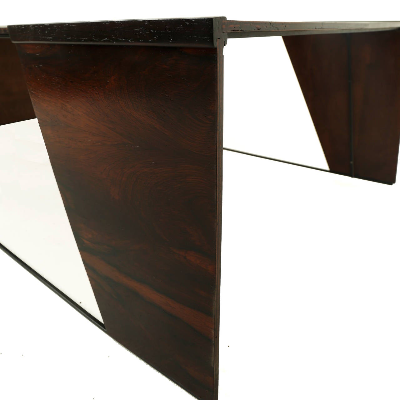 Large Brazilian Rosewood Coffee Table by Jorge Zalszupin For Sale 3